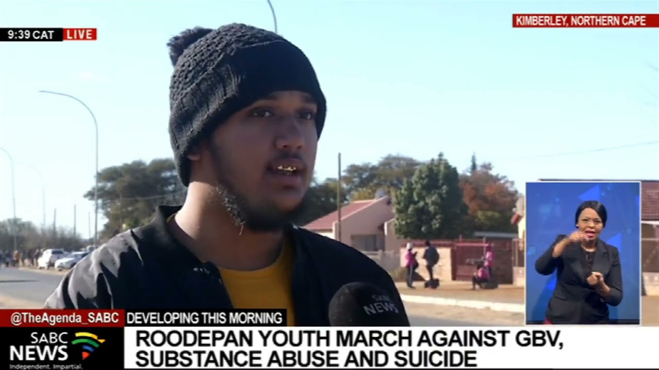 Young people at Roodepan in Kimberley march against GBV, substance abuse and suicide
