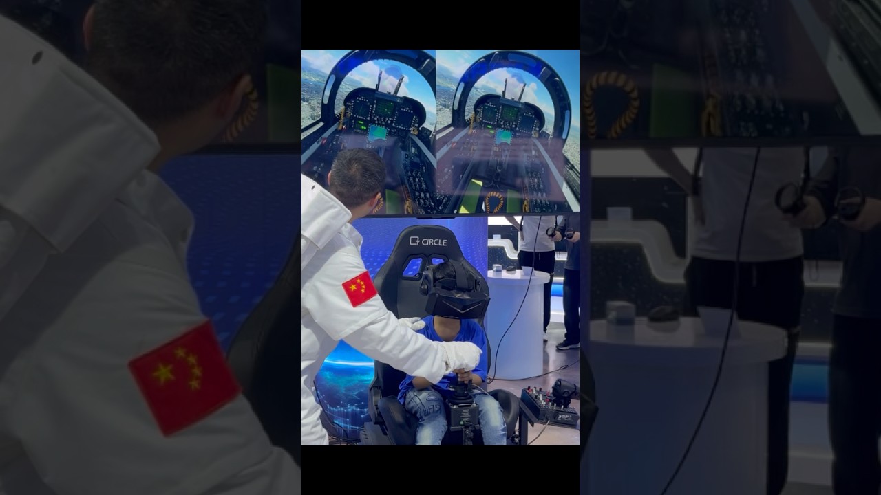 Airplane Flying Simulation using AI technology in Global Digital Expo in China 🇨🇳