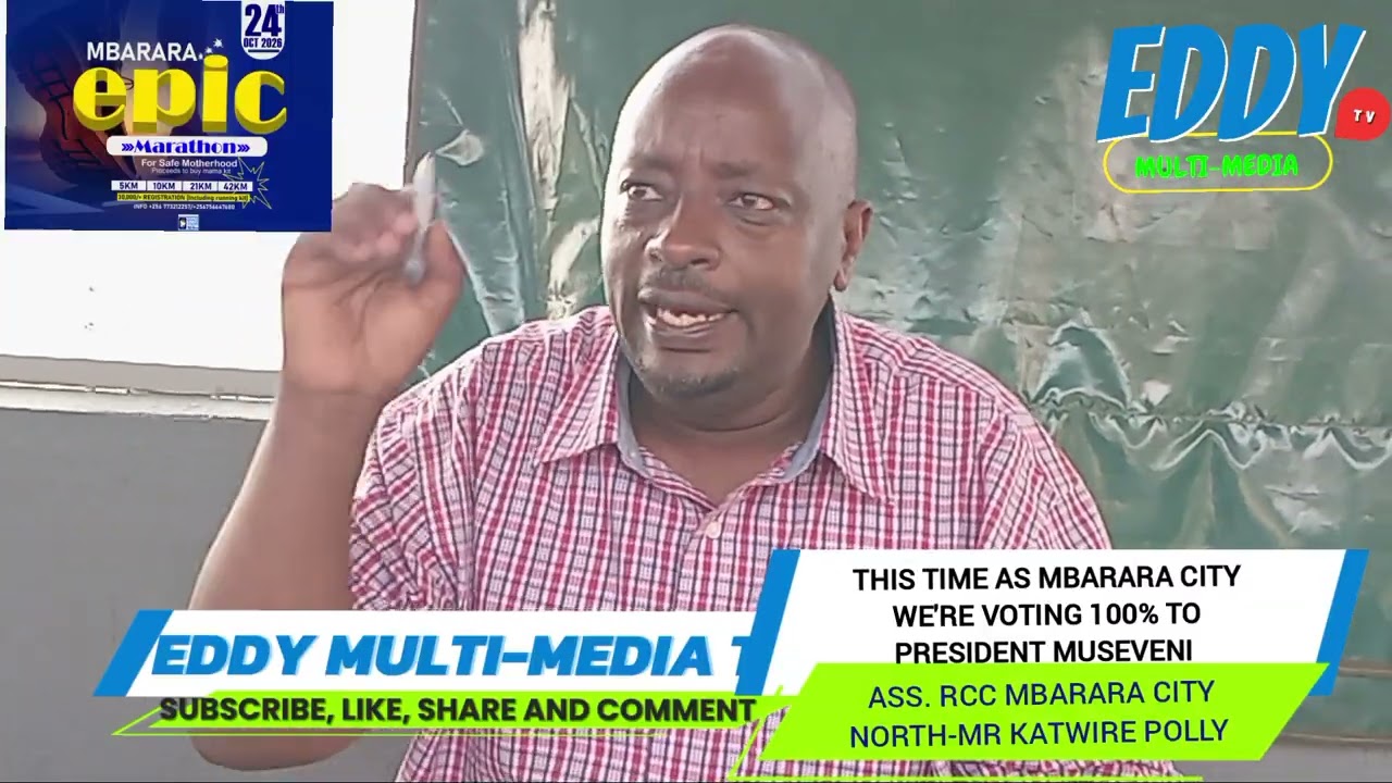 We're voting 100% as mbarara city  to President museven - ASS. RCC MBARARA CITY MR. KATWIRE POLLY 