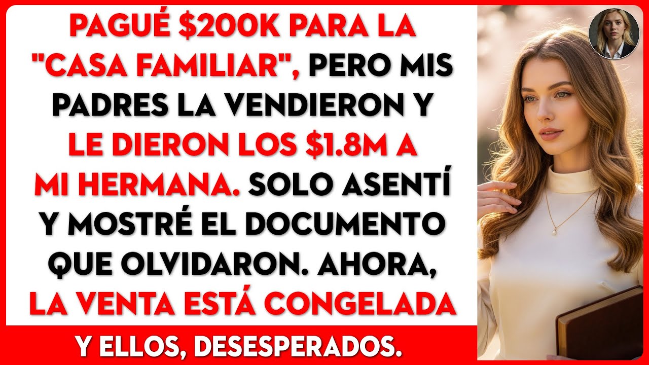Aporté $200K a la casa familiar; la vendieron y le dieron toda la ganancia a mi hermana.