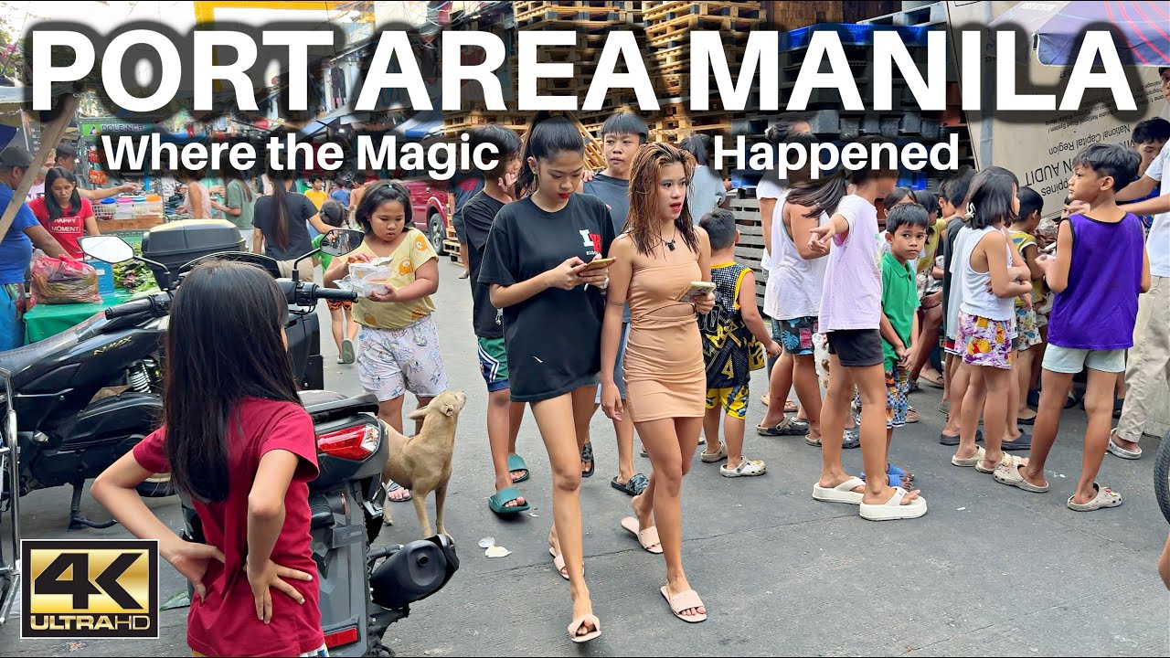 Walking the Talk in an Unseen Port Area Manila Philippines Barrio [4K]