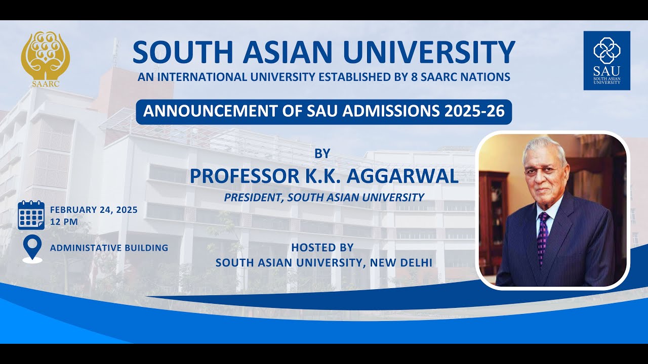 Announcement of SAU Admissions 2025-26