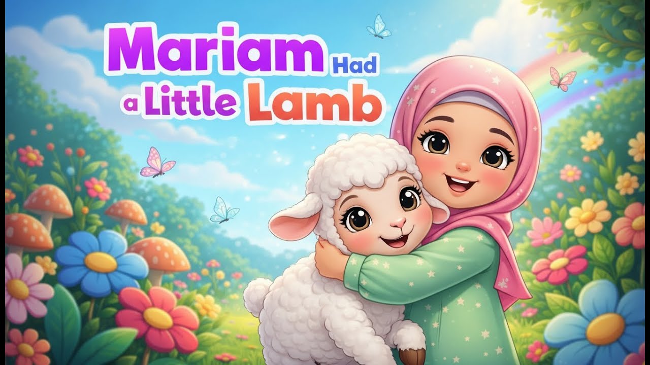 Mariam Had a Little Lamb 🐑 | Islamic Nursery Rhyme for Kids| Cute 3D Animation| LittleMuslimUniverse