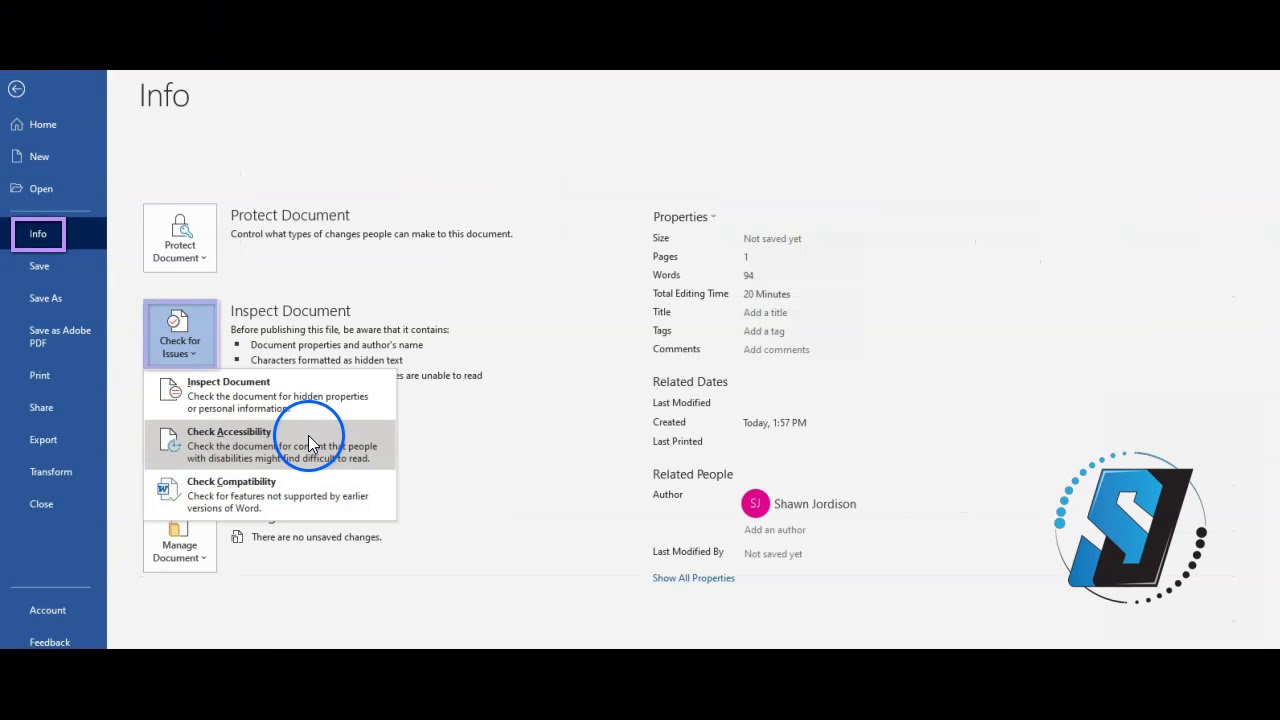 Word Accessibility - Accessibility Checker