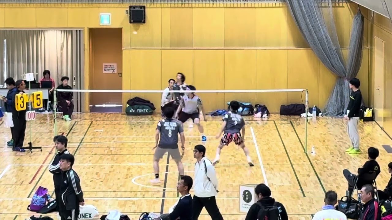 県央社会人リーグ1部｜西村・川崎（ぐっち）vs 阿部・小林（羽遊心）