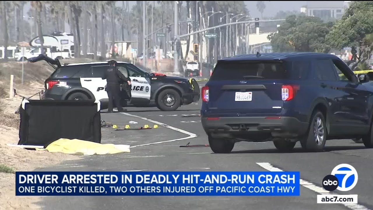 1 bicyclist killed, 2 others injured in Huntington Beach crash; driver arrested