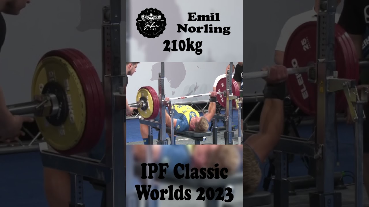 Эмиль Норлинг - 2-е место, 905 кг в сумме, 105 кг, чемпионат мира IPF 2023 года по классическому ...