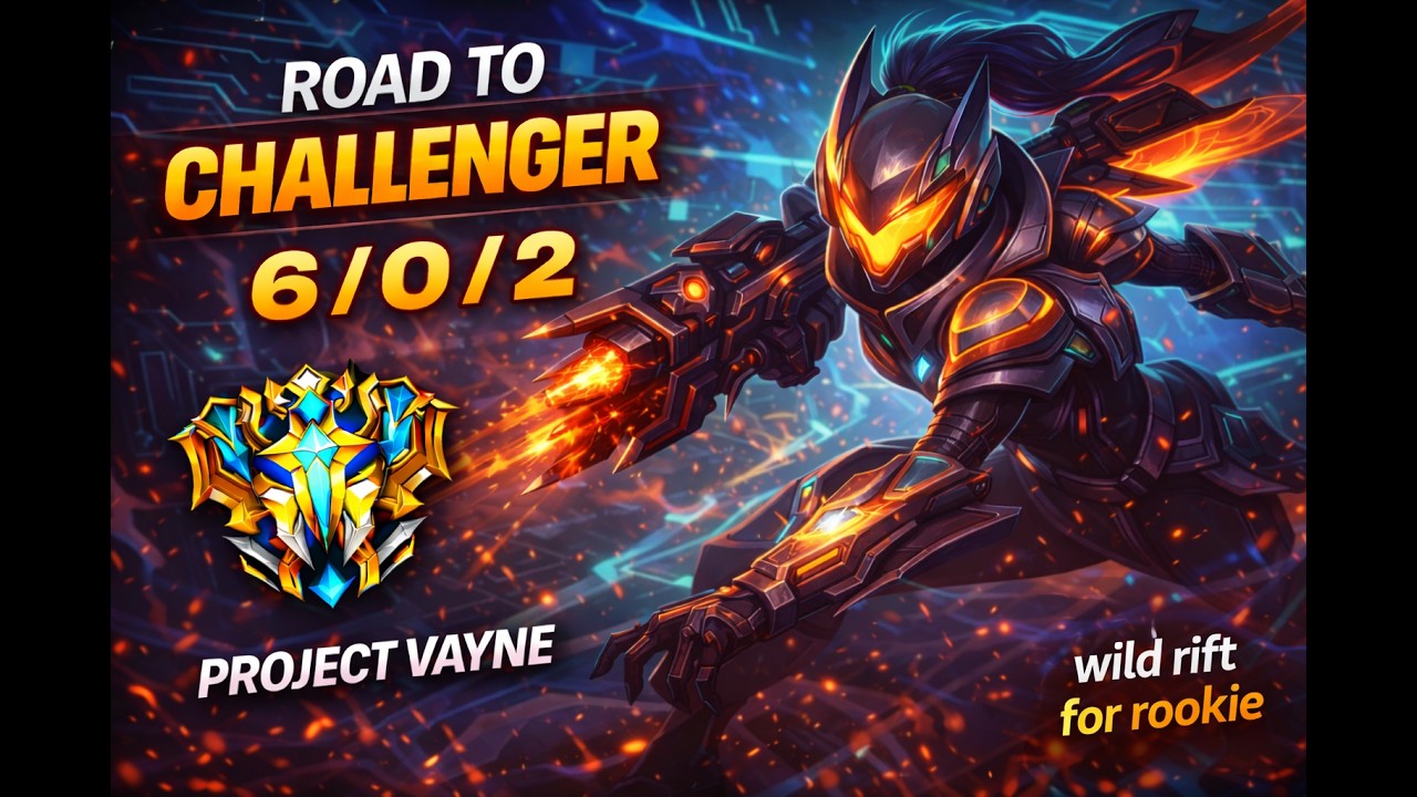 [Wild Rift] Vayne 6/0/2 – Untouchable ADC - Vayne Carry – No Deaths, Full Damage