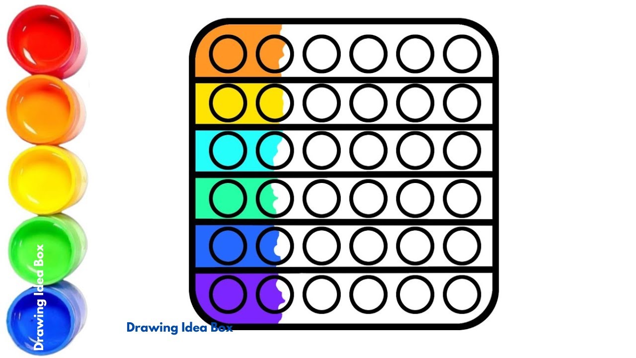 Let’s Draw a Pop It! 🟩🎨 | Easy Square Pop It Drawing for Kids | Yup Yup Go