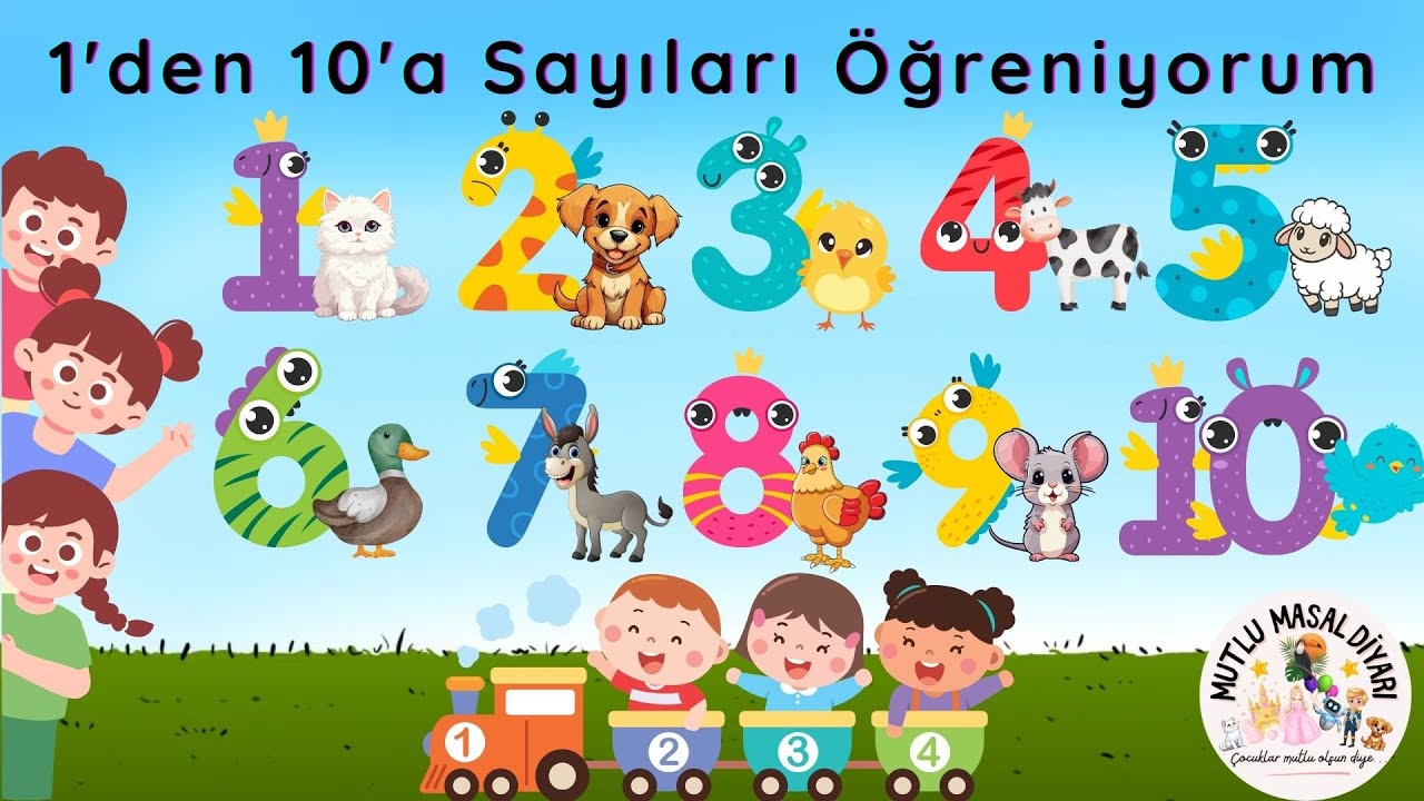 1’den 10’a Kadar Sayıları Öğreniyoruz 🔢💫Eğlenceli Çocuk Sayma Şarkısı 🎶Hayvanlar ve Sayılar Şarkısı🌟