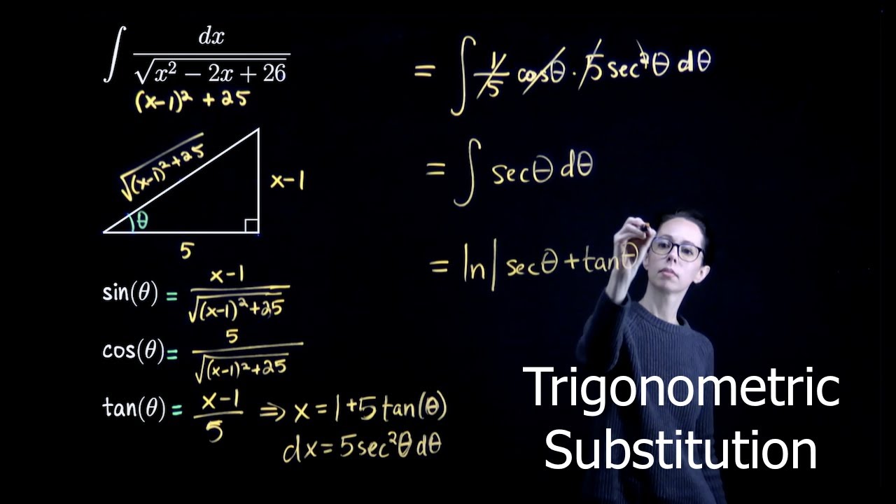 Trig Sub: Integration with Trigonometric Substitution 2, Single Variable Calculus