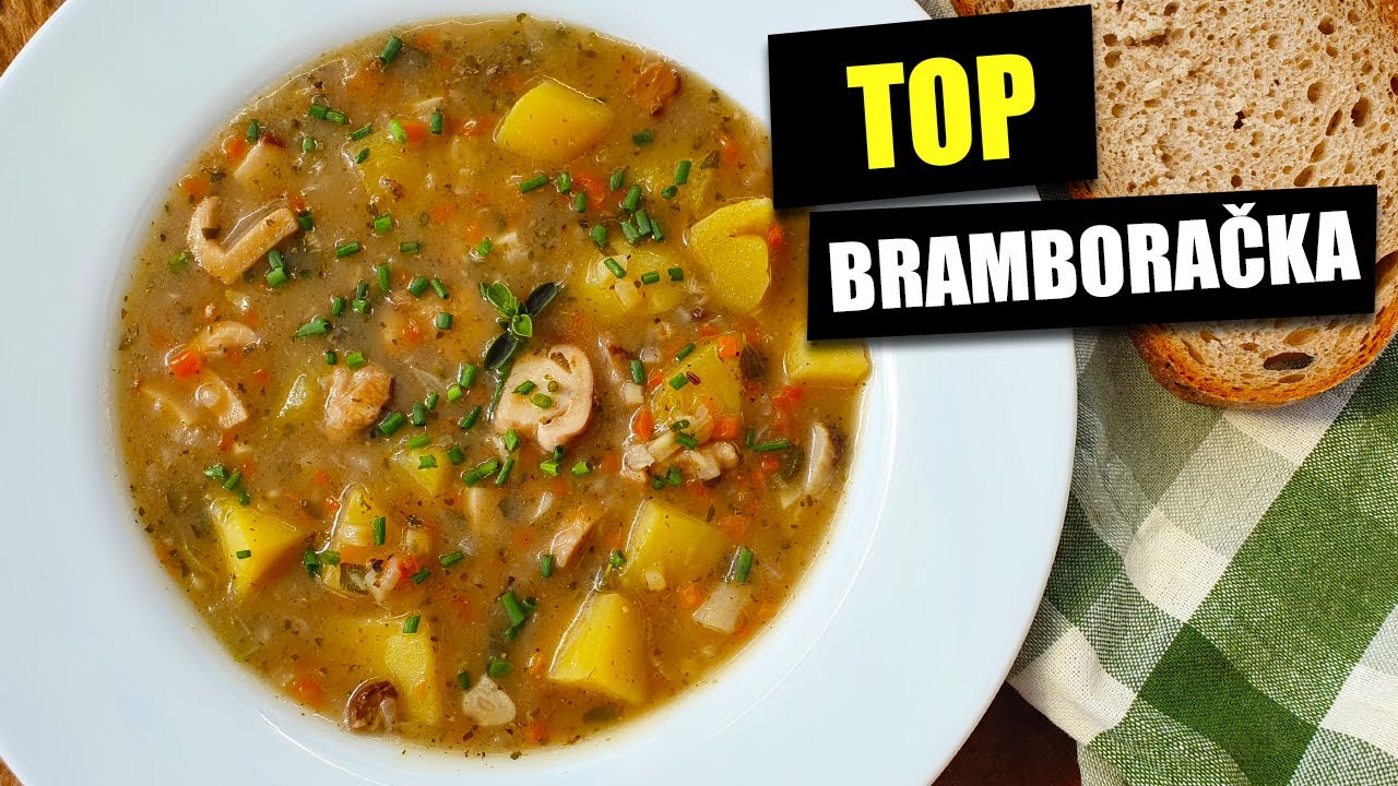 Bramboračka s houbami - recept
