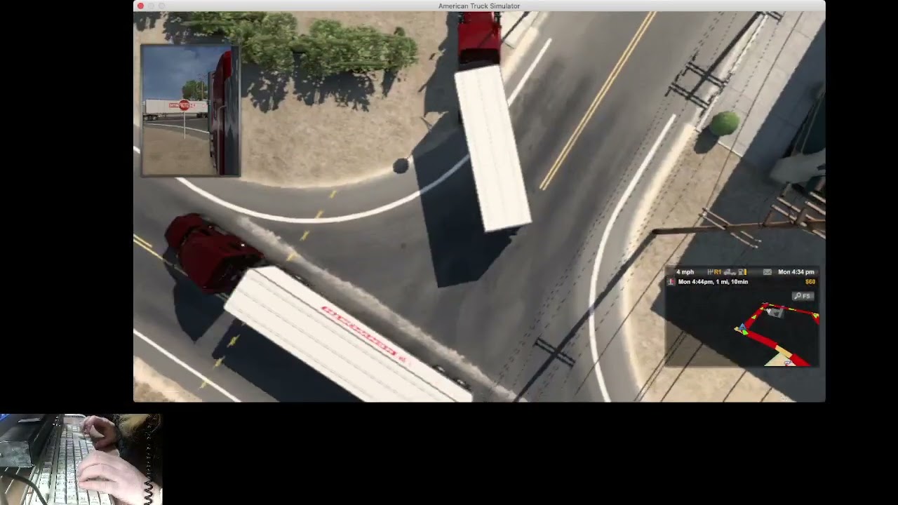 American Truck Simulator, keyboard and registered blind equals disaster