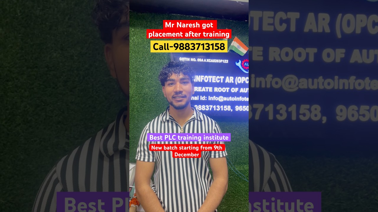 Mr Naresh got placement after complete plc training 