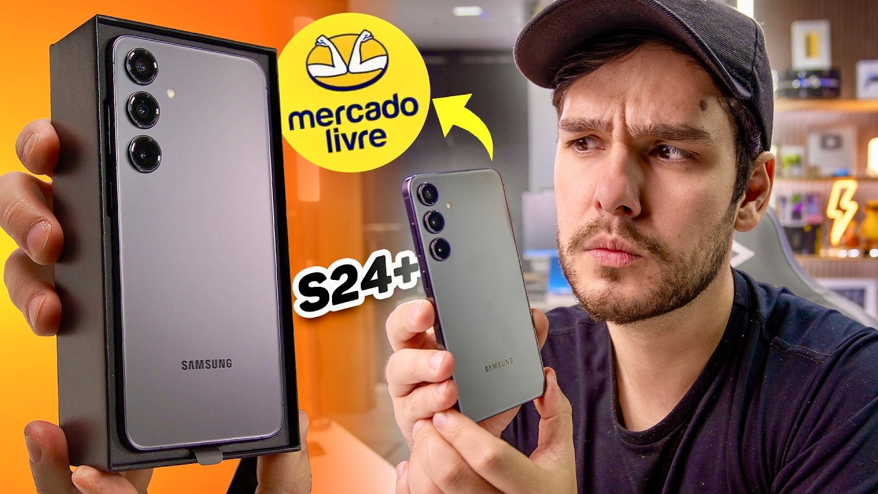 COMPREI um SAMSUNG S24 PLUS BARATO no MERCADO LIVRE