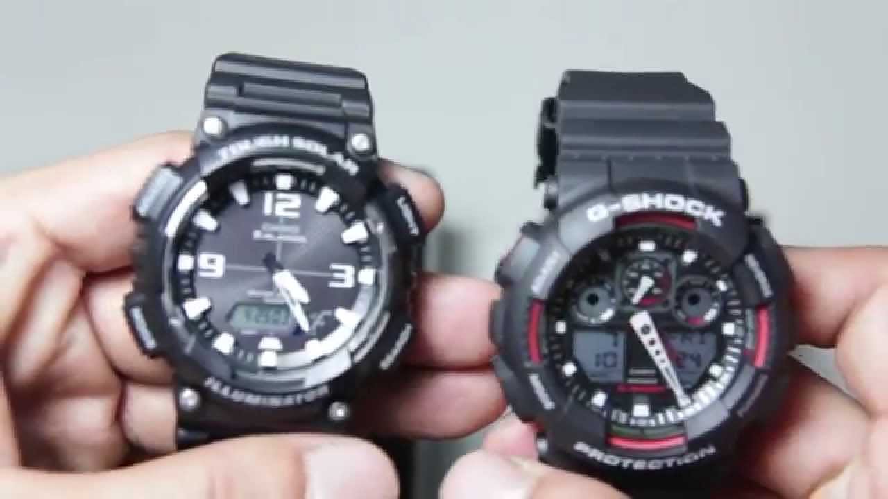 Casio G-shock  GA-100-1A4 VS Casio standard AQ-S810W-1AV