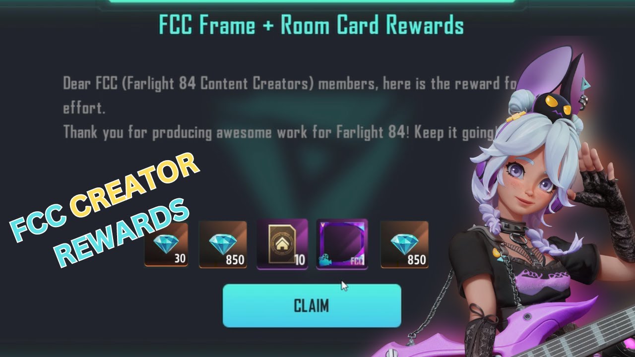 Farlight 84 Fcc rewards and fcc Frame | HOW TO JOIN FARLIGHT 84 CONTENT CREATOR PROGRAM