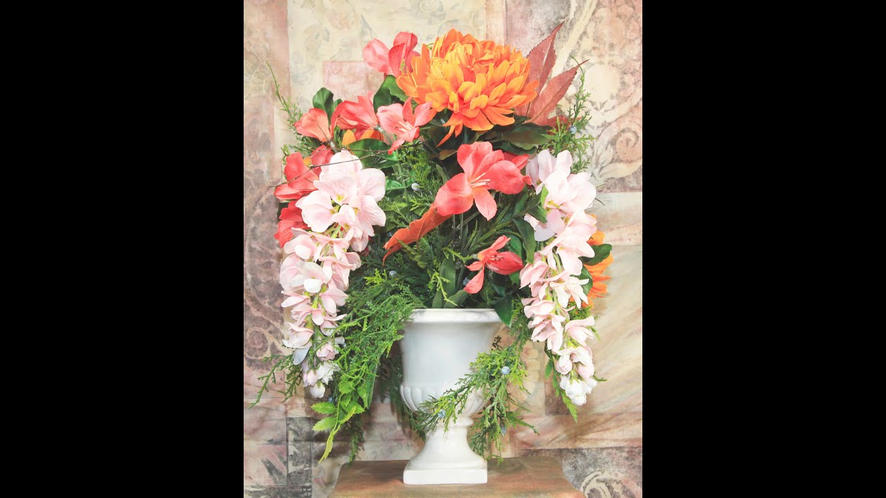 Victorian Style Yorkshire Terrier 'Language of Flowers' floral arrangement