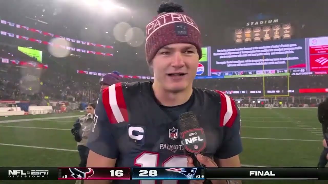 Drake Maye Postgame Interview on ESPN Following AFC Divisional Win | Patriots