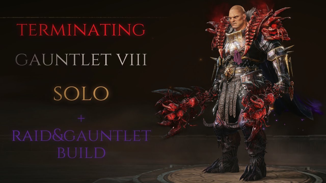 Inferno VIII Helliquary Gauntlet solo completion with Barbarian + Build