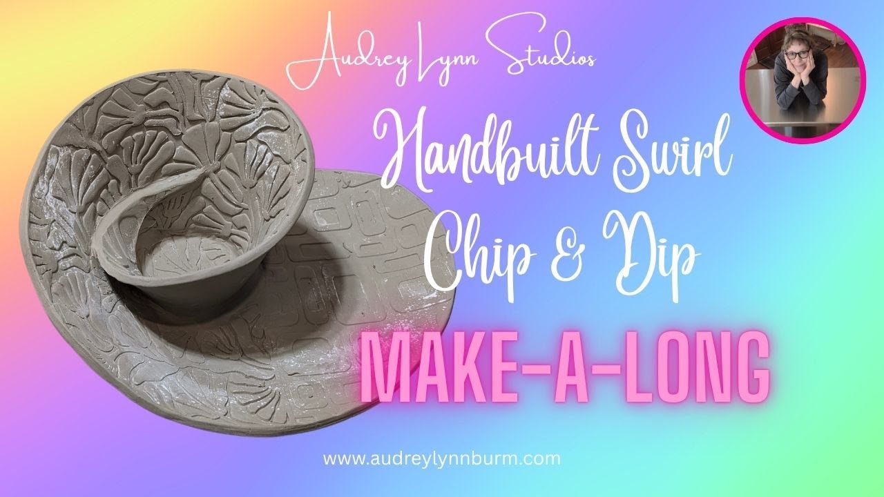 Pottery Handbuilt SPIRAL CHIP & DIP !  Finally! Here it is!  This is a great seller!