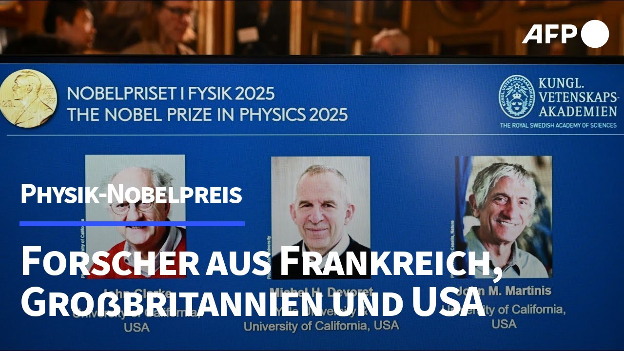 Drei Quantenmechanik-Forscher mit Physik-Nobelpreis geehrt | AFP
