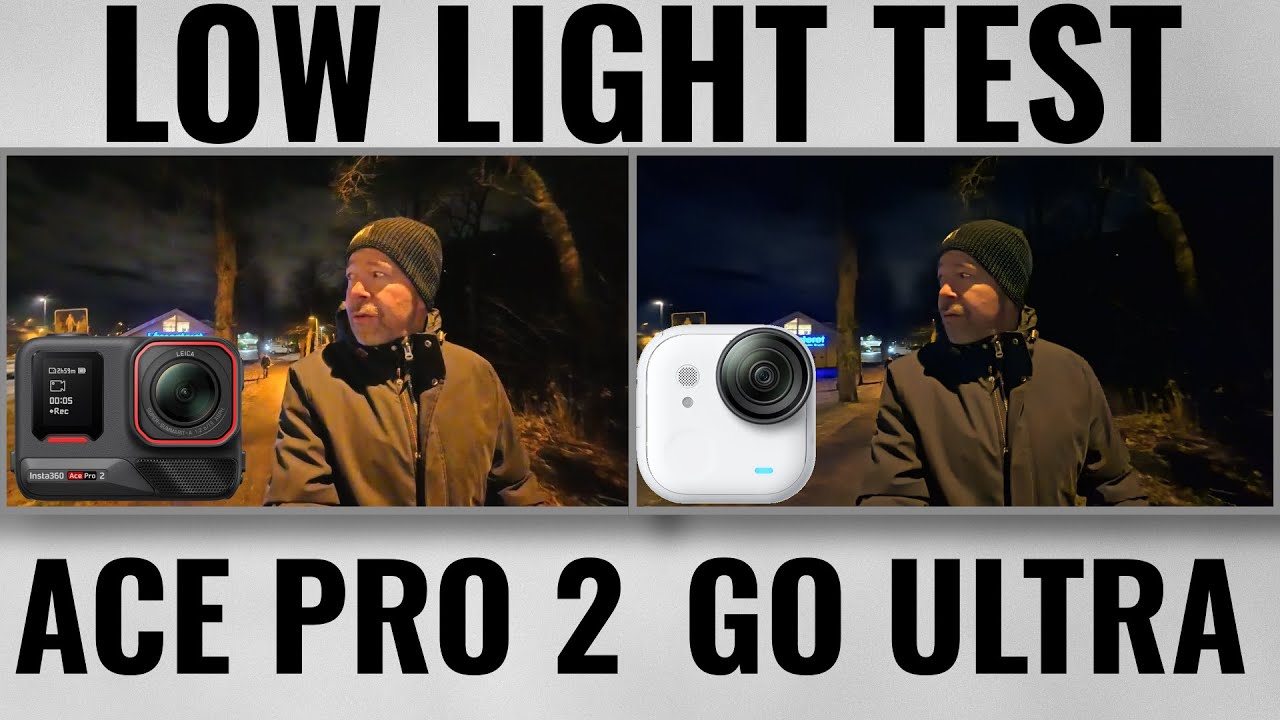 БИТВА экшн-камер при слабом освещении! Insta360 Ace Pro 2 (V2.0.6) против Insta360 GO Ultra (V1.1...