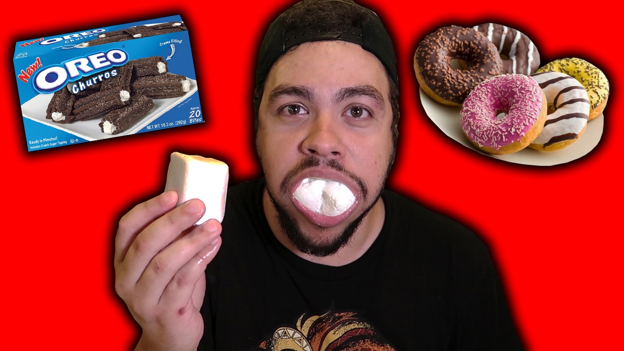 PROVANDO DOCES GRINGOS !! (CHURROS DE OREO)