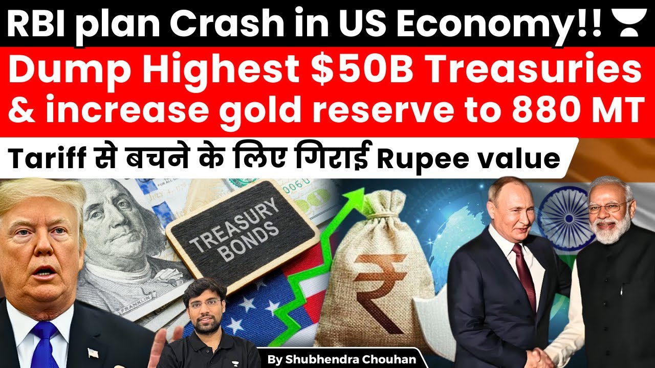RBI Bets on US Crash! Dumps $50B Treasuries, Gold Reserves Jump to 880 MT