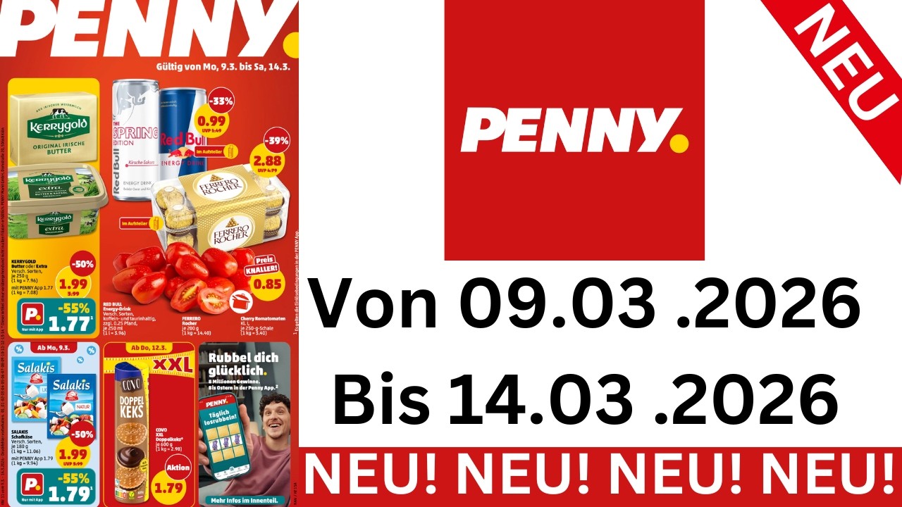 PENNY Prospekte Angebote Werbung Gültig ab 09.03.2026 Bis 14.03.2026