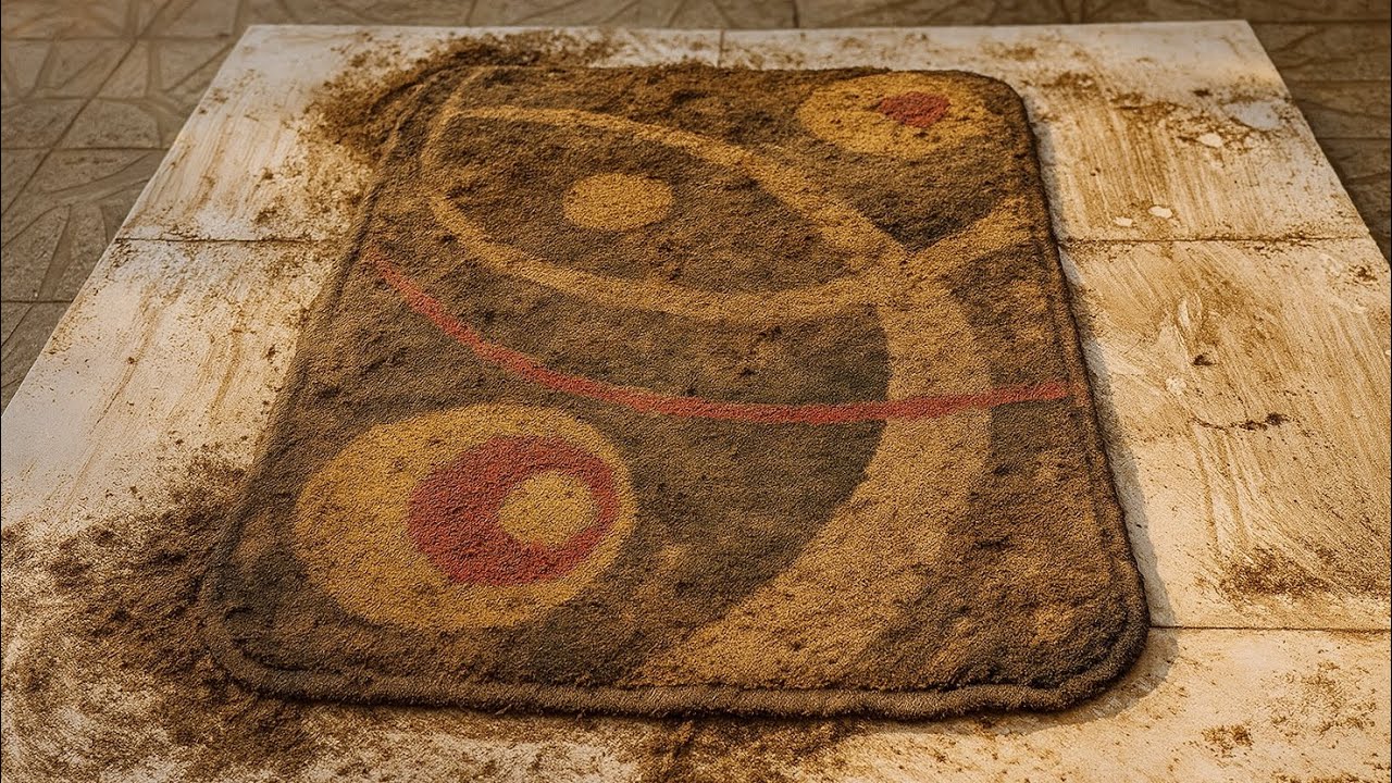 This Rug Was Solid Dirt… Until I Did THIS! (Extreme ASMR Deep Clean)😶‍🌫️✨