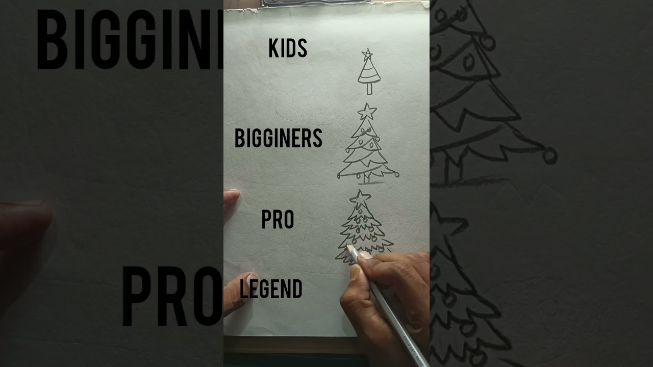 realistic 🌲Christmas tree drawing #drawing #art#trending #christmastree