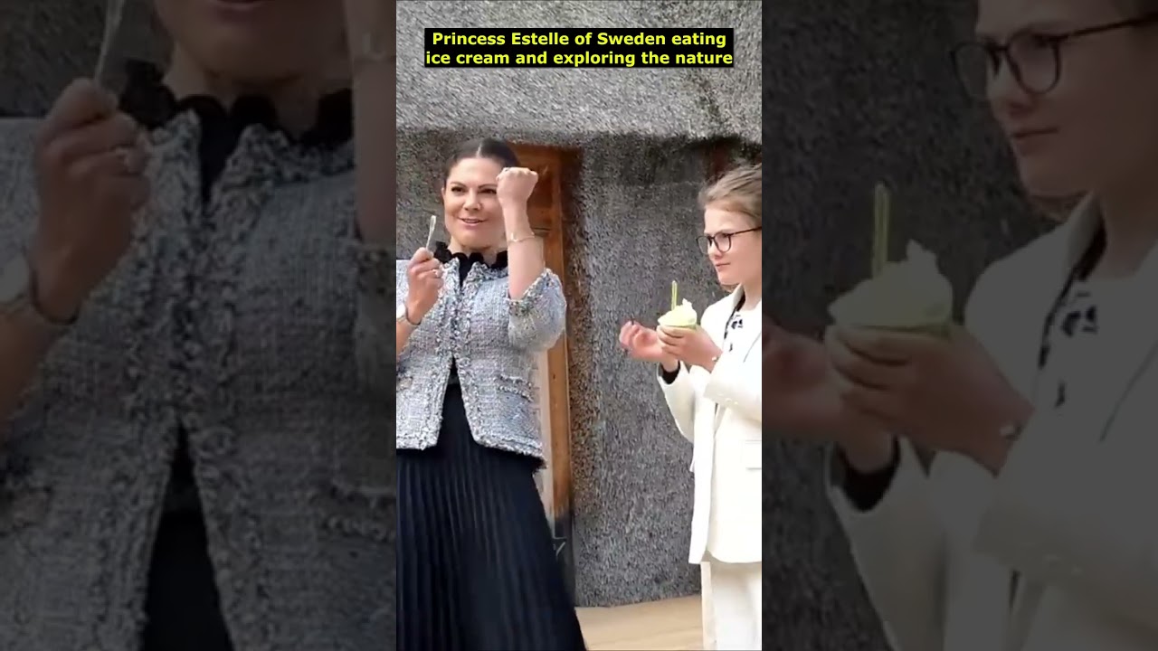 Princess Estelle of Sweden with Crown Princess Victoria