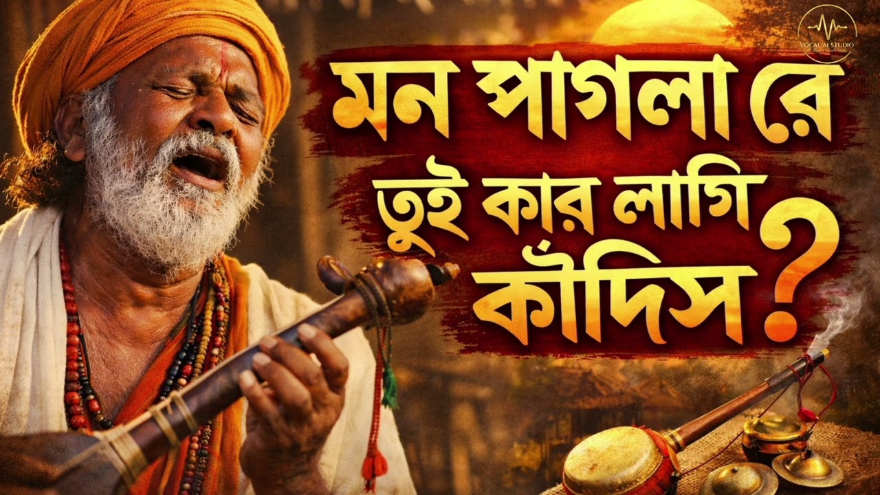 মন পাগলা রে তুই কার লাগি কাঁদিস | Baul Gaan 2026 | New Bangla Folk Song | Heart Touching Sad Song
