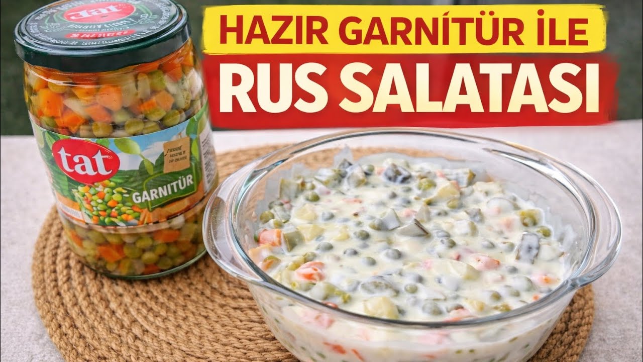 Hazır Garnitür İle Rus Salatası Nasıl Yapılır - Nefis Yemek Tarifi | Rus Salatası Tarifi