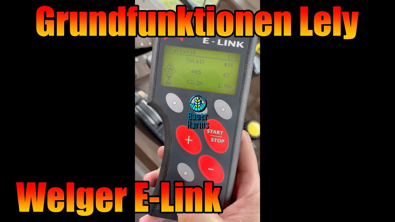 Welger Lely Master 520 535 420 435 445 E-Link Grundfunktionen damit man einen Ballen fertig bekommt.