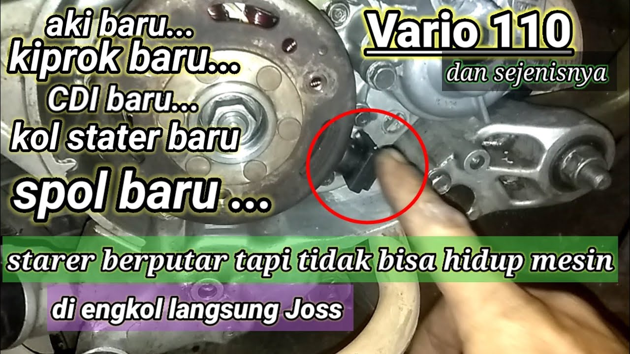 penyebab Vario 110 susah stater‼️di engkol mudah hidup