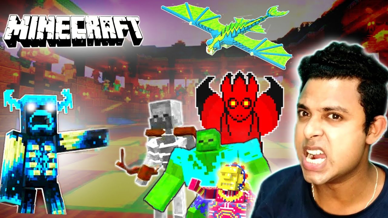 Warden mob vs all mob fight in Minecraft | Bonglect Gaming