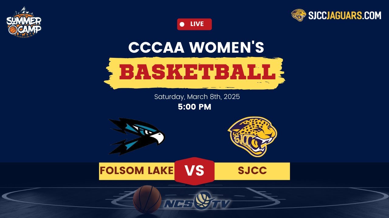 Folsom Lake vs San Jose City College Women's Basketball LIVE 3/8/25 - 3C2A Regional Final