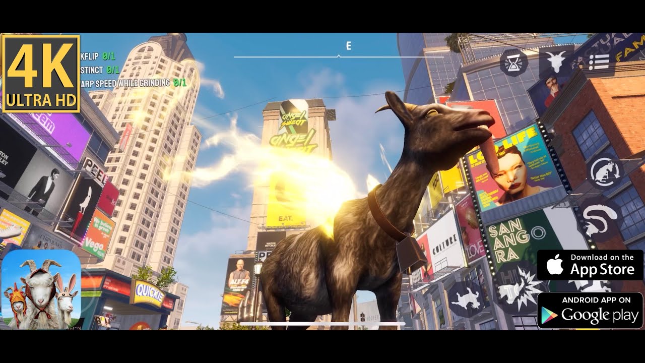 Goat Simulator 3 -  4K Mobile iOS Android - Weapons & Back - Longplay - Furry Head - iPhone Pro Max