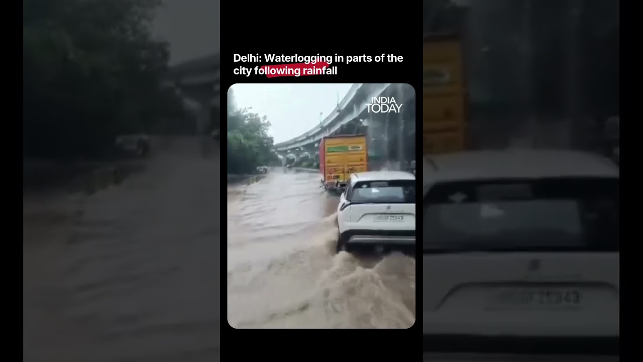 Delhi Rains: Waterlogging Hits Subroto Park After Heavy Downpour #delhirain #delhi #delhiweather