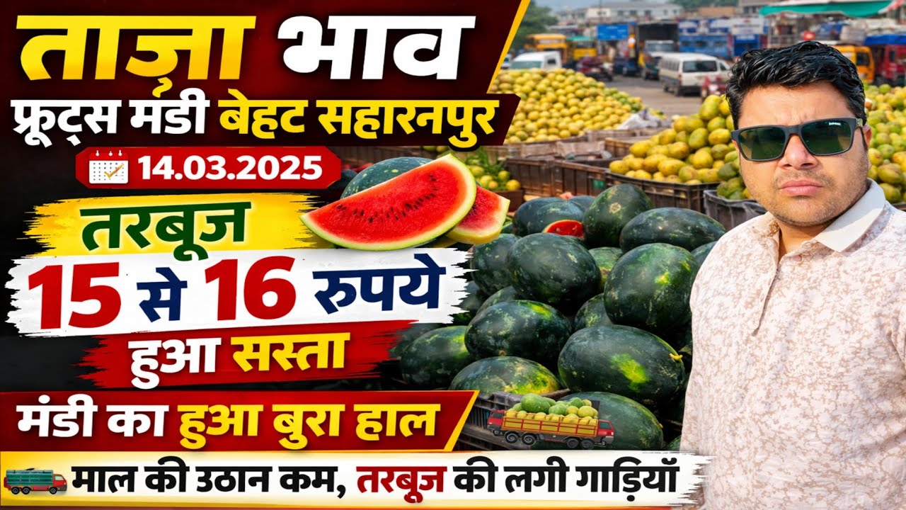 Vlogs👉ताजा भाव बेहट फ्रूट्स मंडी सहारनपुर अपडेट ! आज मंडी हुई हाल बे हाल !!