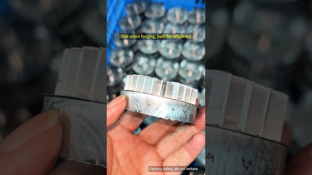 Heat Sink Forged in One Go #heatsink #oem #factory #aluminum #forge #electronic #cooling