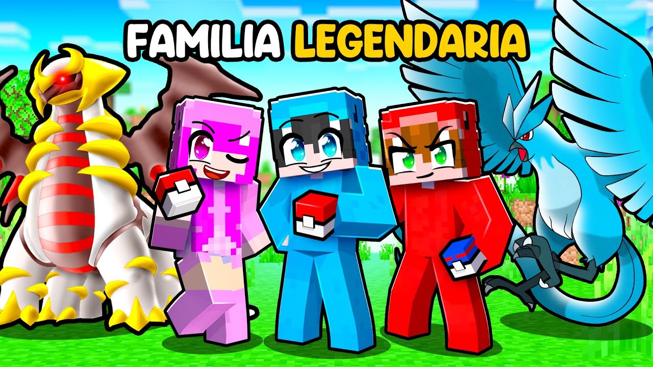 Teniendo Una FAMILIA de POKEMON LEGENDARIOS en Minecraft!