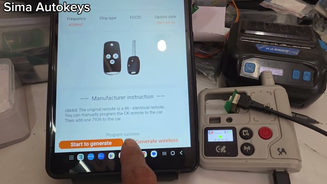 CK4  generete remote R2 wired serie/ remot B seri tanpa chip