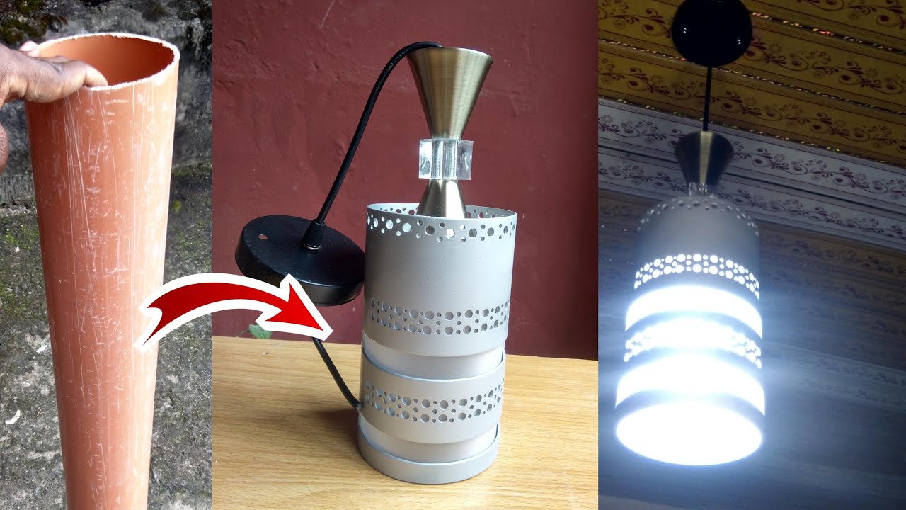 Modern Lighting Ideas from PVC Pipe | Simple and quality dropping Lamp | DIY Crafts