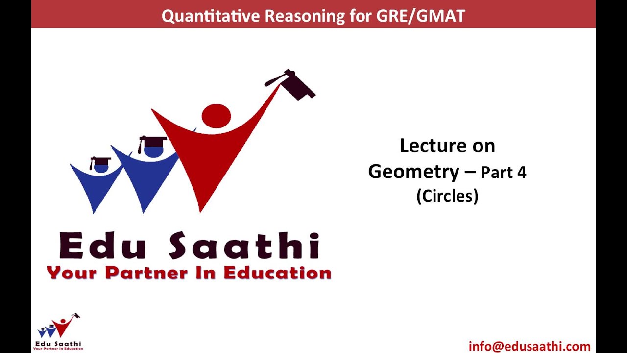 Geometry for GRE/ GMAT: (Part 4 of 5): Circles | www.edusaathi.com