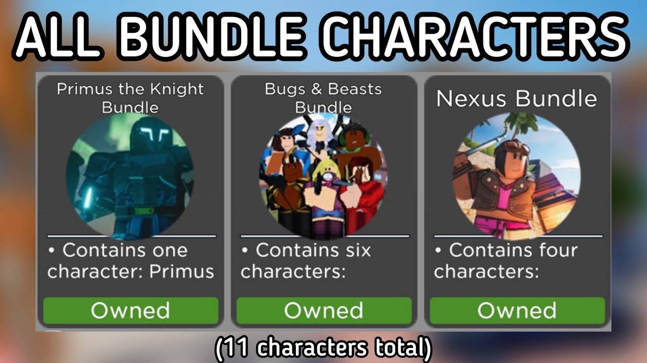 All Bundle Characters Showcase (Roblox Arsenal)