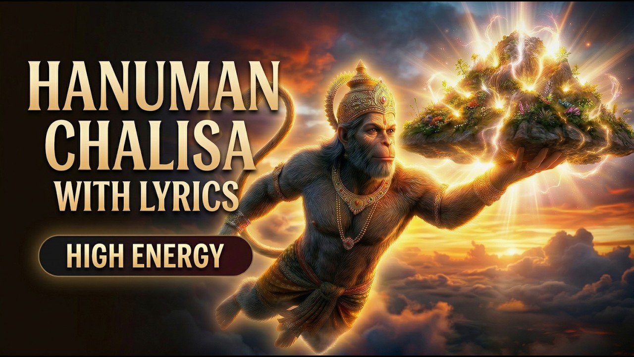 Hanuman Chalisa (With Lyrics) 🔥 | Fast High Energy Chant | Jai Bajrangbali | Powerful Bhajan