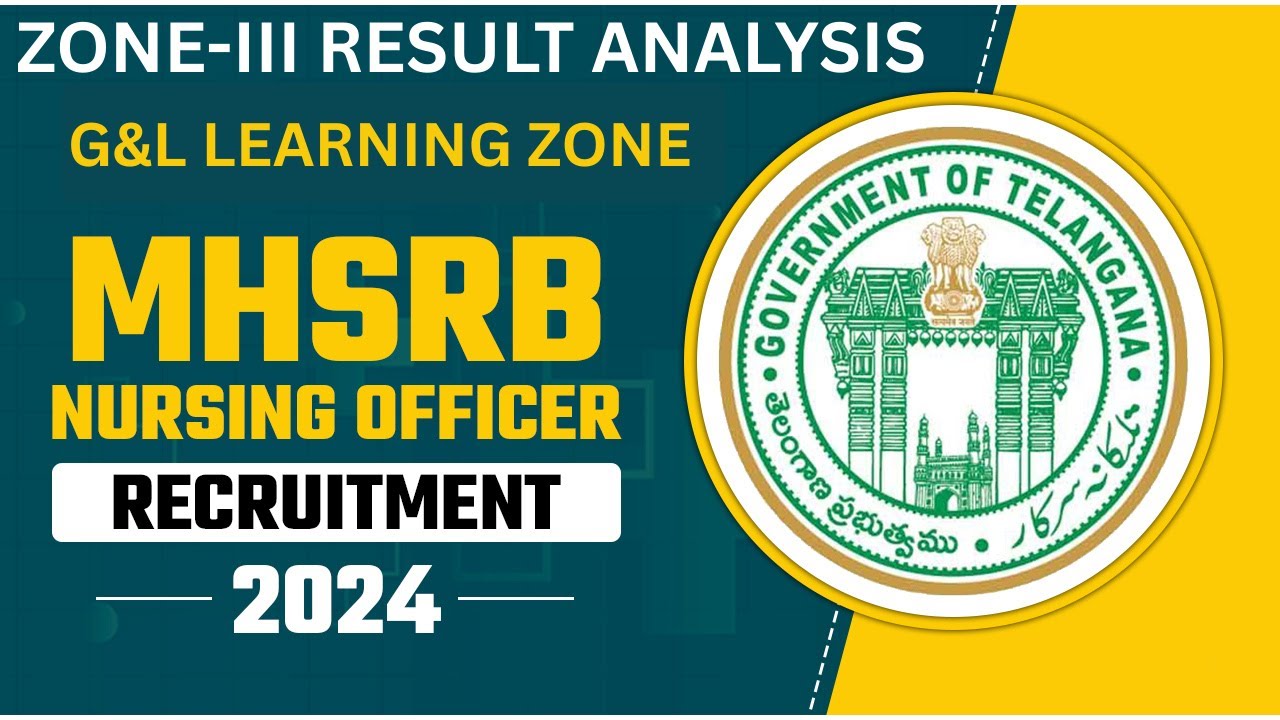 MHSRB Nursing Officer Zone-III Merit List Analysis | Rank-wise & Name-wise Telugu